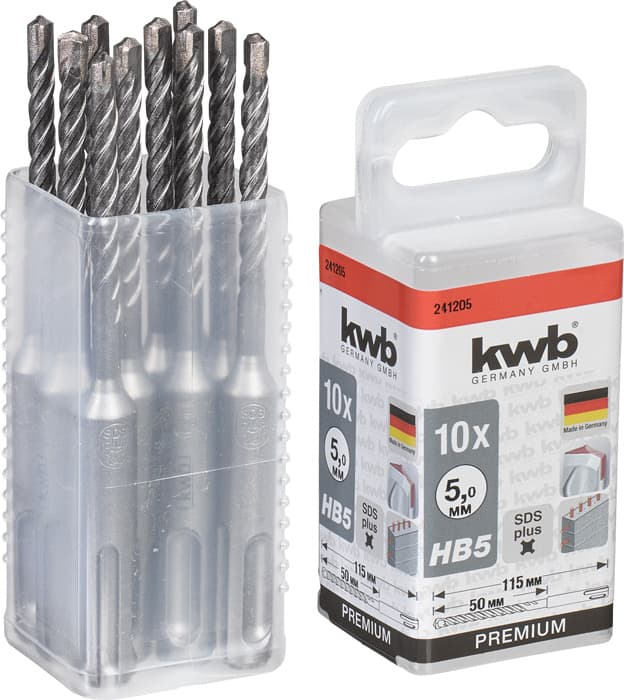  KWB 49241205 10 burgija SDS-Plus 5 x 115 mm HB5 za beton - slika 2