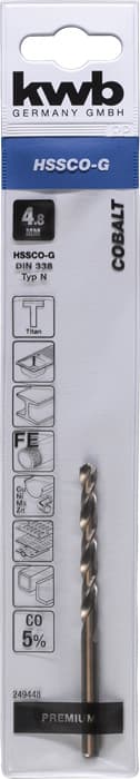  KWB 49249448 COBALT Twist burgija 4,8 mm - slika 3