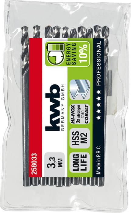  KWB 49258033 HI-Nox HSS M2 burgija za metal, 3,3 mm - slika 2