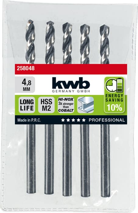  KWB 49258048 HI-Nox HSS M2 burgija za metal, 4,8 mm - slika 2