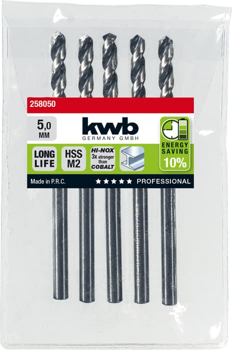  KWB 49258050 HI-Nox HSS M2 burgija za metal, 5 mm - slika 2