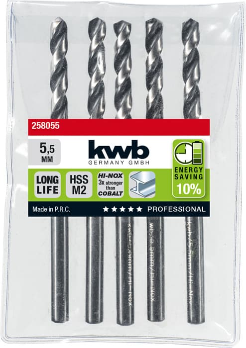  KWB 49258055 HI-Nox HSS M2 burgija za metal, 5,5 mm - slika 2