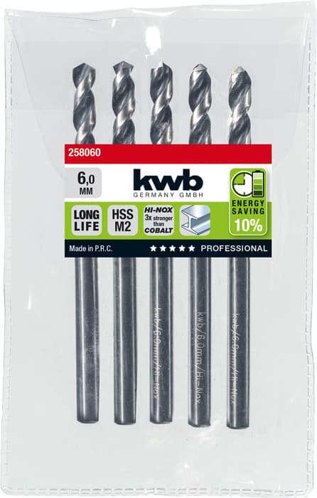  KWB 49258060 HI-Nox HSS M2 burgija za metal, 6 mm - slika 2