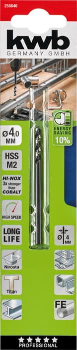  KWB 49258640 HI-NOX HSS M2 burgija 4x75, za metal/čelik, Energy Saving - slika 2