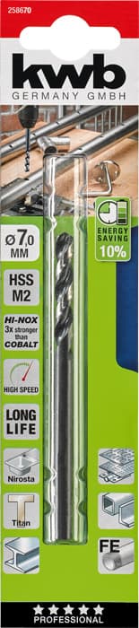  KWB 49258670 HI-NOX HSS M2 burgija 7x109, za metal/čelik, Energy Saving - slika 2
