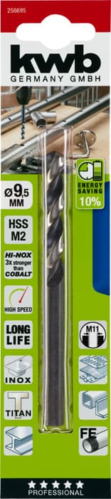 KWB 49258695 HI-NOX HSS M2 burgija 9.5x125, za metal/čelik, Energy Saving - slika 2