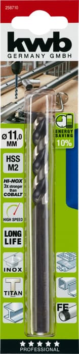  KWB 49258710 HI-NOX HSS M2 burgija 11x142, za metal/čelik, Energy Saving - slika 2
