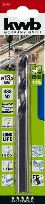  KWB 49258730 HI-NOX HSS M2 burgija 13x151, za metal/čelik, Energy Saving - slika 2