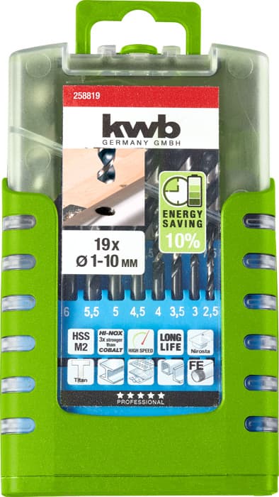  KWB 49258819 HI-Nox HSS SET burgija set, 19 delova - slika 2