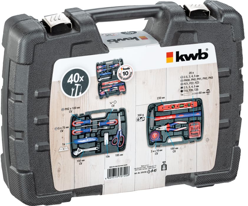  KWB 49370720 Set ručnog alata u plastičnom koferu, 40/1 - slika 2