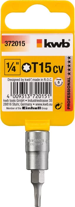  KWB 49372015 Profi nasadni nastavak 1/4"xT15 | CrV - slika 2