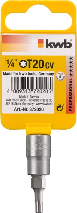  KWB 49372020 Profi nasadni nastavak 1/4"xT20 | CrV - slika 2