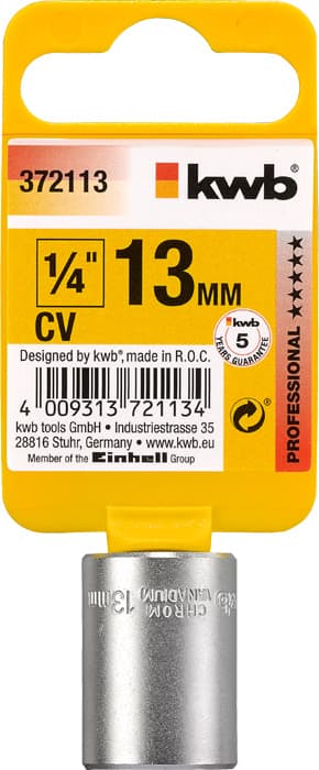  KWB 49372113 Profi nasadni ključ 1/4" x 13  | CrV - slika 2