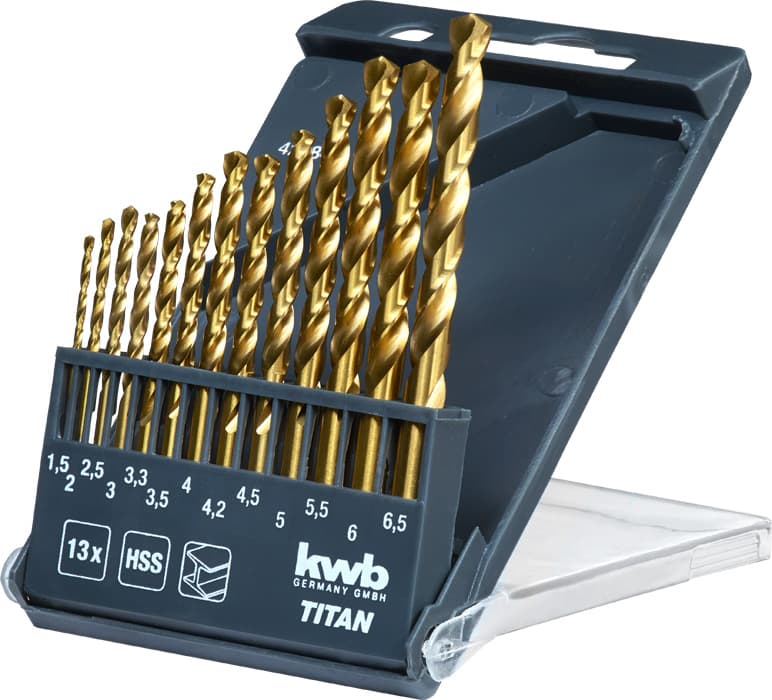  KWB 49429844 HSS-Tin Titanijum set burgija, 1,5-6,5 mm, 13 delova