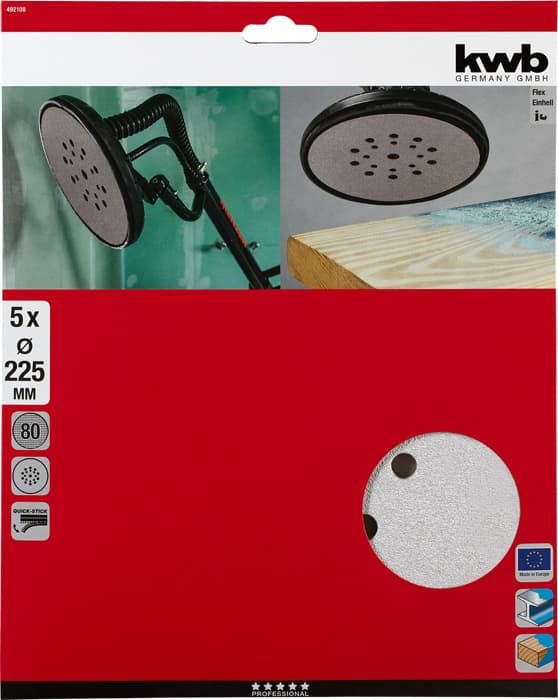  KWB 49492108 Quick-Stick brusni papir na čičak 225 mm/80 G - slika 2