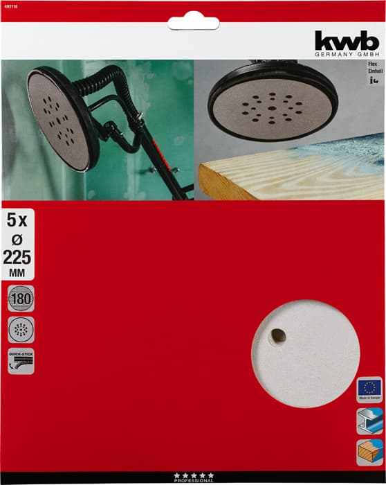  KWB 49492118 Quick-Stick brusni papir na čičak 225 mm/180 G - slika 2