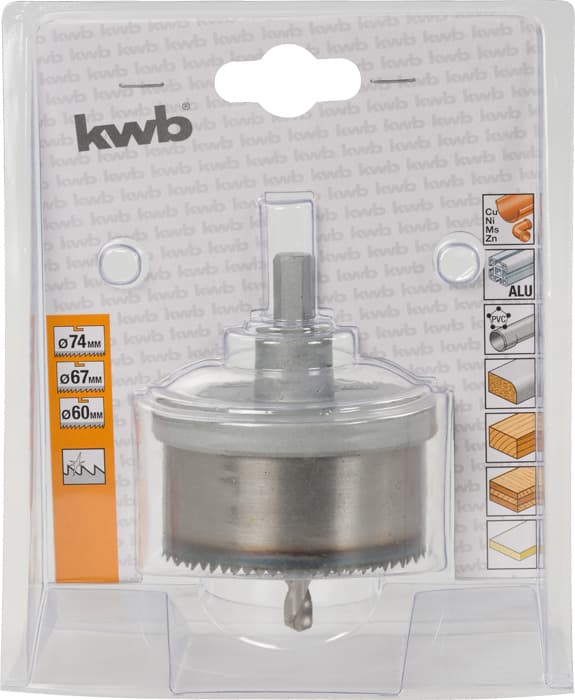  KWB 49498330 set krunastih testera za drvo, 60, 67, 74 mm sa nosačem, 3 dela - slika 3