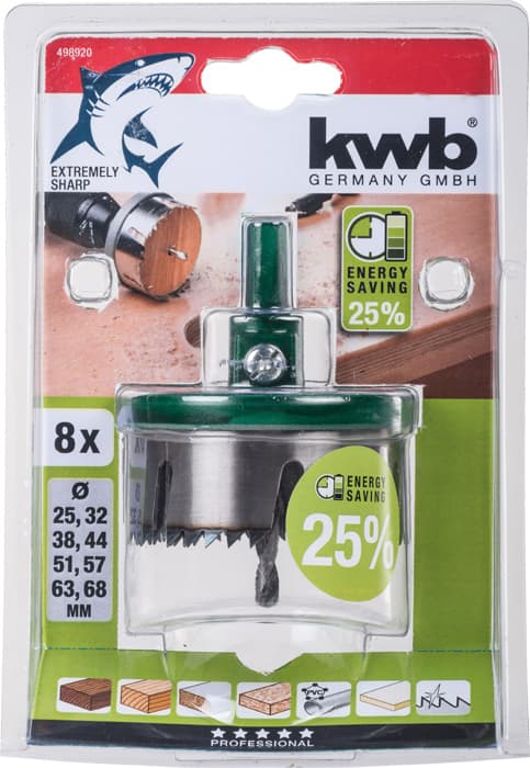  KWB 49498920 Krunaste testere set 25-68 8/1, za drvo/metal/plastiku, Energy Saving - slika 2