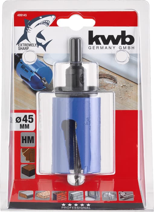  KWB 49499145 univerzalna krunasta testera, karbidna, 45 mm - slika 2