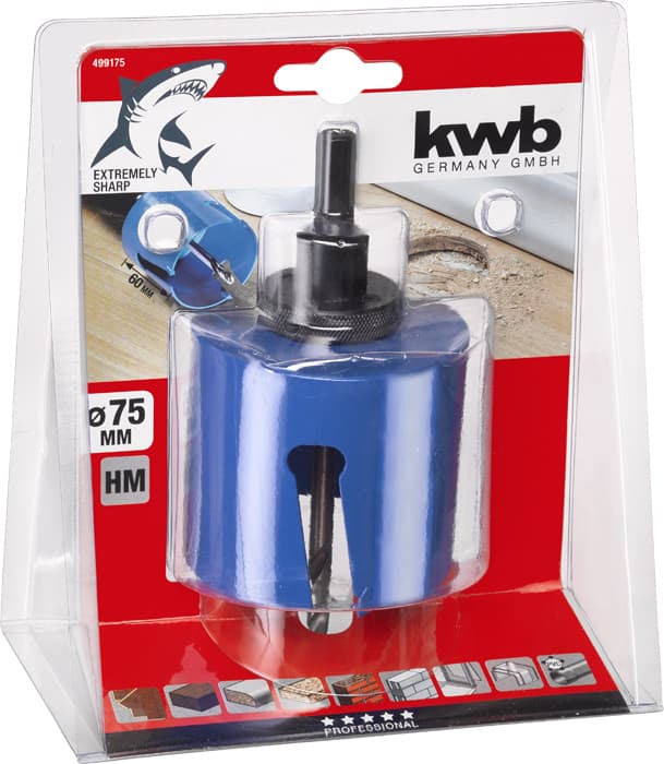  KWB 49499175 univerzalna krunasta testera, karbidna, 75 mm - slika 2