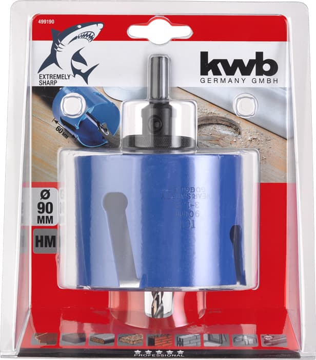  KWB 49499190 univerzalna krunasta testera, karbidna, 90 mm - slika 2