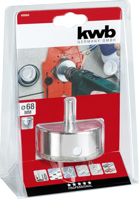  KWB 49499868 Diamant krunasta testera 68/25, za kamen/keramiku - slika 2