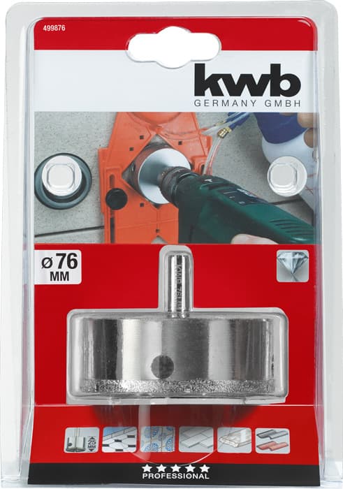  KWB 49499876 Diamant krunasta testera 76/25, za kamen/keramiku - slika 2