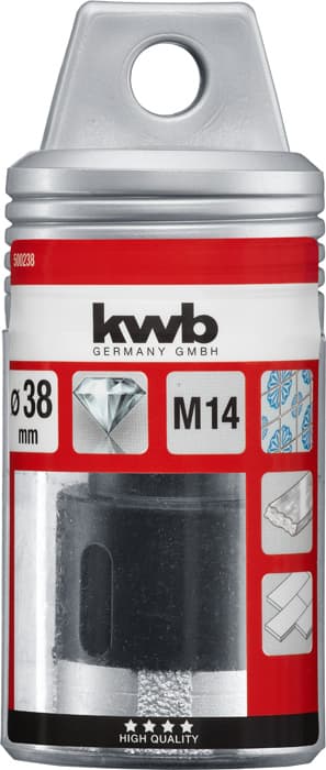  KWB 49500238 Dijamantska krune za suvo bušenje, za brusilicu, M14, 38 mm - slika 3