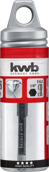  KWB 49500306 dijamantska burgija za suvo bušenje, šestougaoni prihvat, 6 mm - slika 3