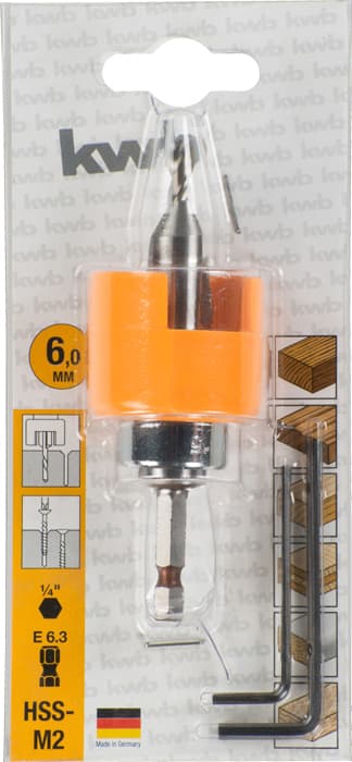  KWB 49512036 HSS M2 podesivi upuštač za drvo, 6 mm - slika 3