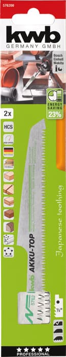  KWB 49576200 List za višenamensku testeru 230x190 2/1, HCS, fini, drvo/plastika, japanski zubi, Energy Saving - slika 3