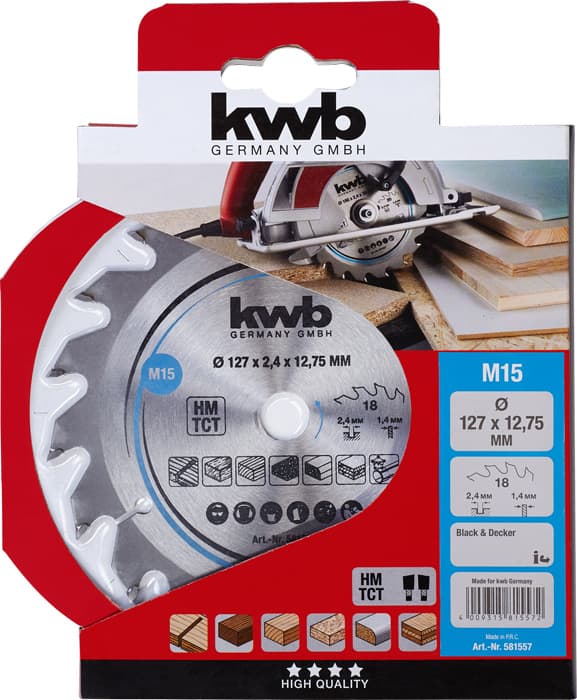  KWB 49581557 list za cirkular za drvo 127 x 12,75 mm, 18T - slika 2
