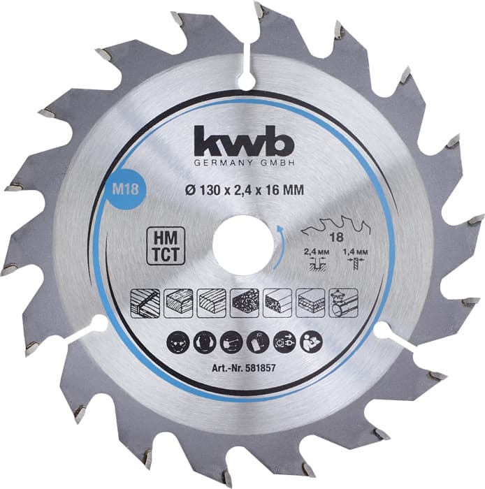  KWB 49581857 list kružne testere za drvo 130 x 16 mm, 18T