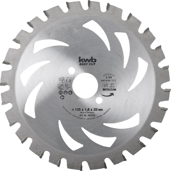  KWB 49581938 Easycut rezni disk za cirkular 135x20, 24Z, HM, za drvo/metal(nonFe)/plastiku, Energy Saving