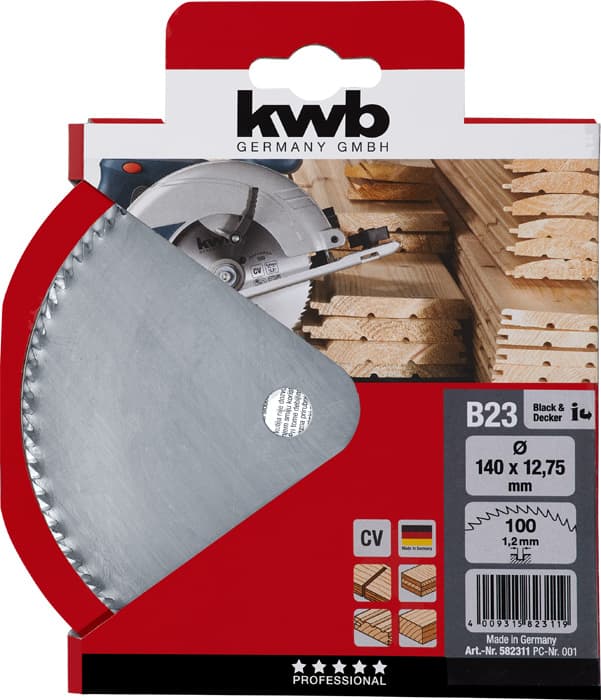  KWB 49582311 list za cirkular za drvo 140 x 12,75 mm, 23B - slika 2