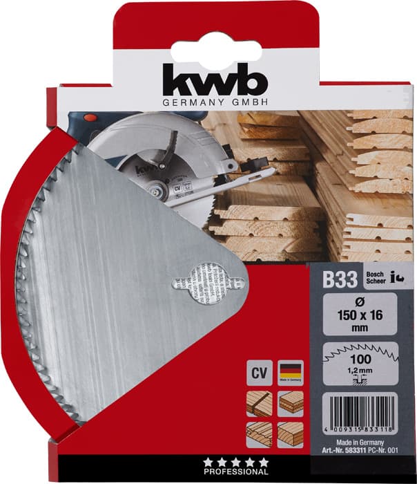  KWB 49583311 list za cirkular za drvo 150 x 16 mm, 33B - slika 2