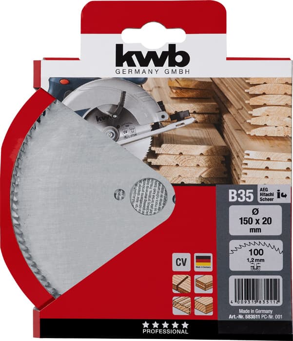  KWB 49583511 list za cirkular za drvo 150 x 20 mm, 35B - slika 2