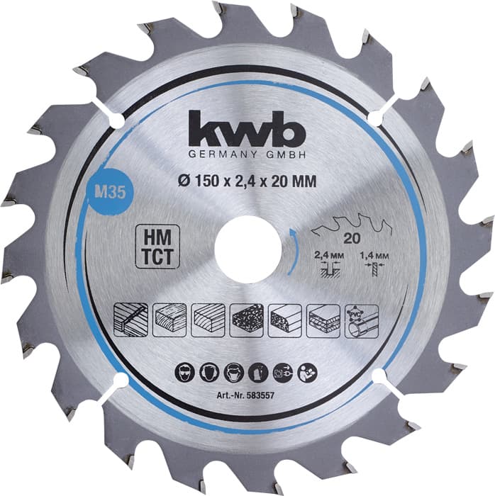  KWB 49583557 TCT list za cirkular 150 x 20 mm, 20T