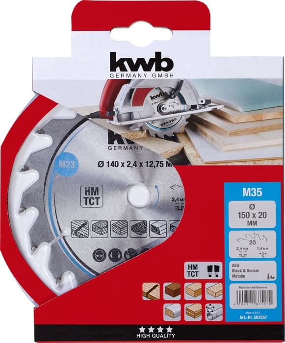  KWB 49583557 TCT list za cirkular 150 x 20 mm, 20T - slika 2