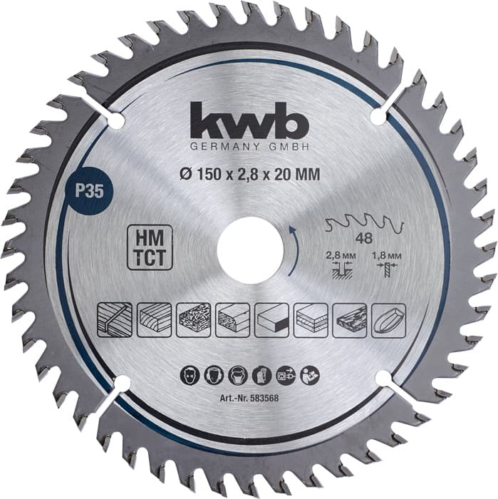  KWB 49583568 TCT list za cirkular 150 x 20 mm, 48T
