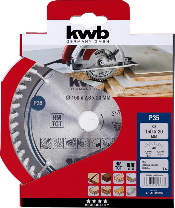  KWB 49583568 TCT list za cirkular 150 x 20 mm, 48T - slika 2