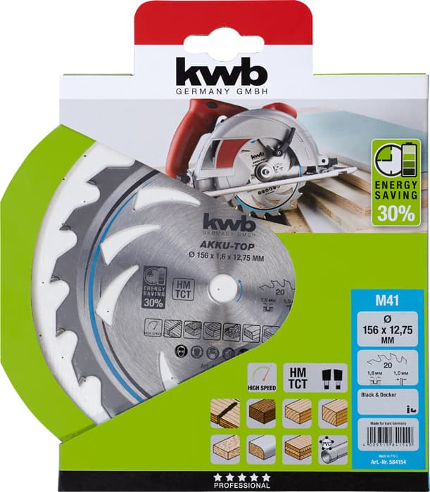  KWB 49584154 TCT list za cirkular za drvo 156 x 12,75 mm, 12T - slika 2