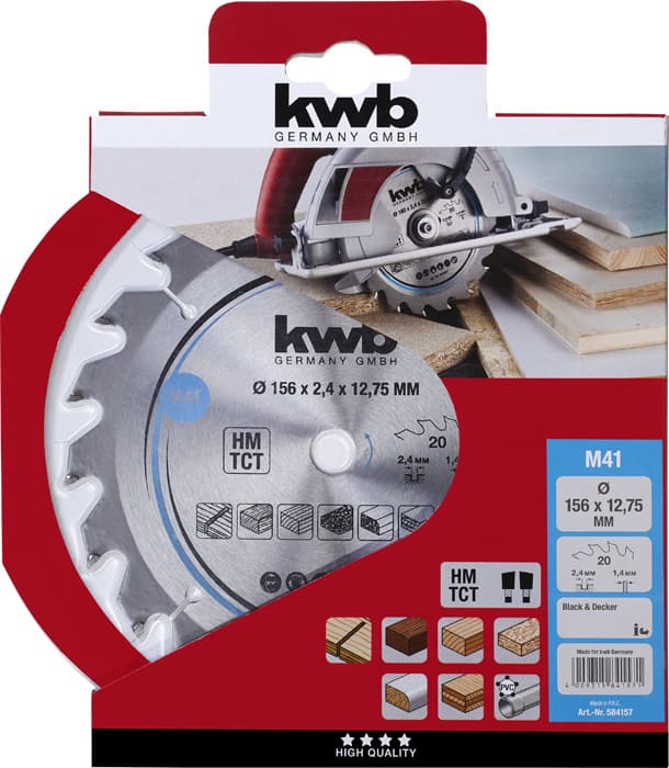  KWB 49584157 TCT list za cirkular za drvo 156 x 12,75 mm, 20T - slika 2
