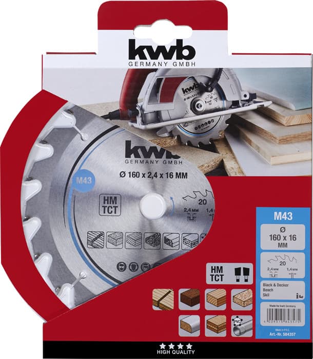  KWB 49584357 TCT list za cirkular 160 x 16 mm, 20T - slika 2