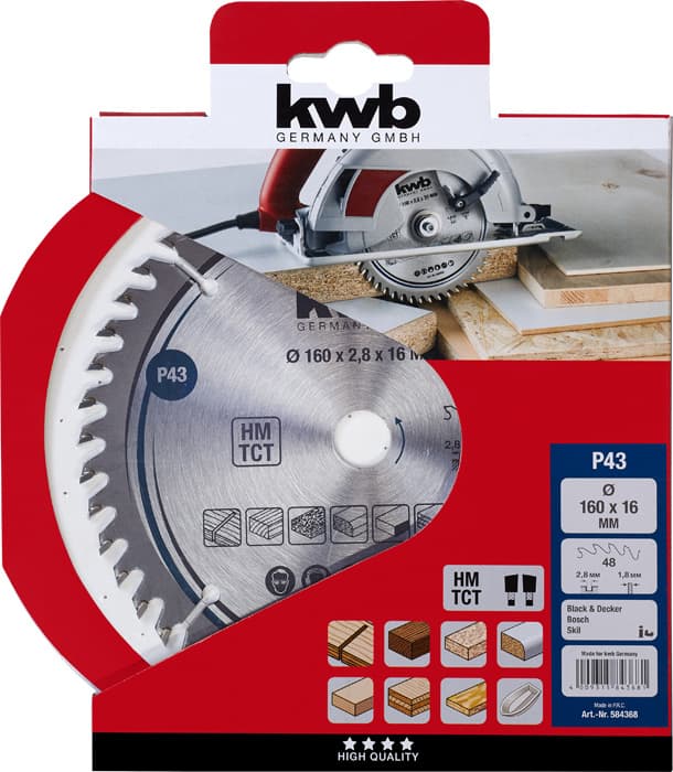  KWB 49584368 TCT list za cirkular za drvo 160 x 16 mm, 48T - slika 2