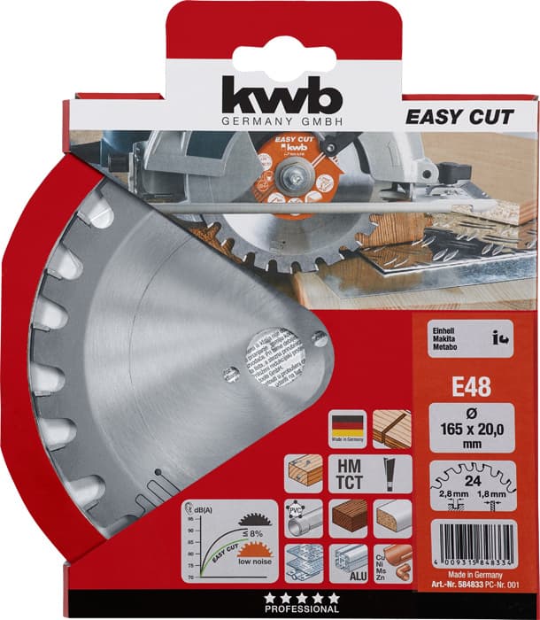  KWB 49584833 Easy-Cut rezni disk za cirkular 160x20, 24Z, HM, univerzalni - slika 2