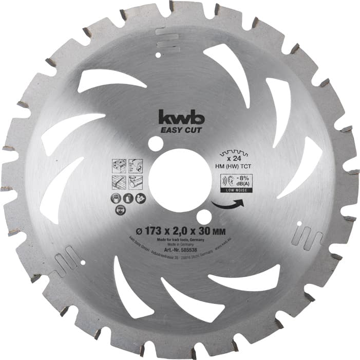  KWB 49585538 Easycut rezni disk za cirkular 173x30, 24Z, HM, za drvo/metal(nonFe)/plastiku, Energy Saving