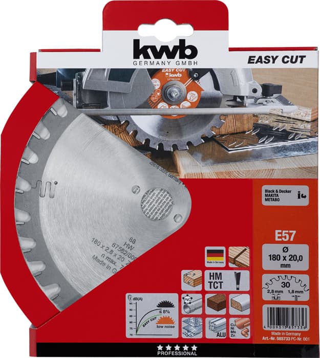  KWB 49585733 list kružne testere za drvo 180 x 20 mm, 57E - slika 2