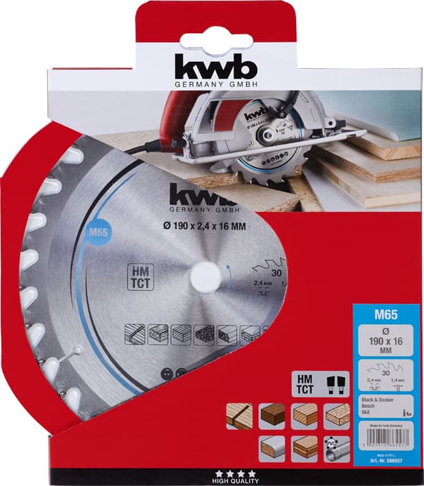  KWB 49586557 TCT list za cirkular za drvo MID. 190 x 16 mm, 30T - slika 2