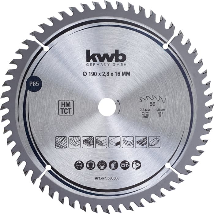  KWB 49586568 TCT list za cirkular za drvo 190 x 16, 56T